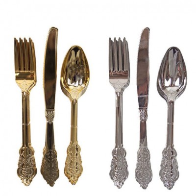 Party supplies gold  knives and forks for party